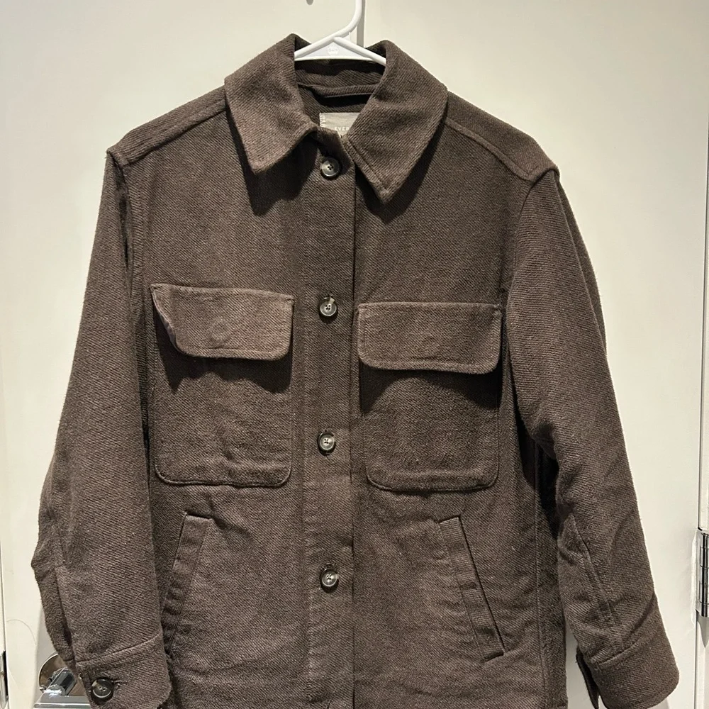 Everlane The Oversized Shirt Jacket in Dark Brown - Picture 4 of 4